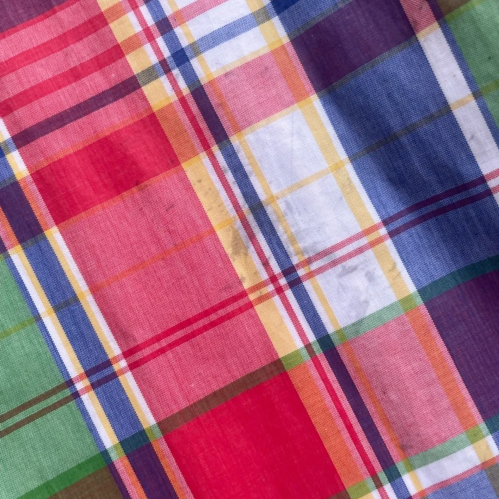 Colorful Plaid Hooded Raincoat Weatherproof Vintage brand XL - Picture 11 of 11